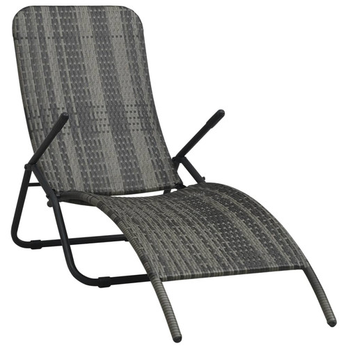 Sun lounger grey - lounger, pe