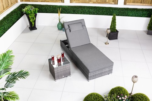 Giardino rattan sun lounger - giardino,