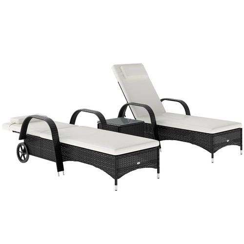 Outsunny seater rattan sun - seater,