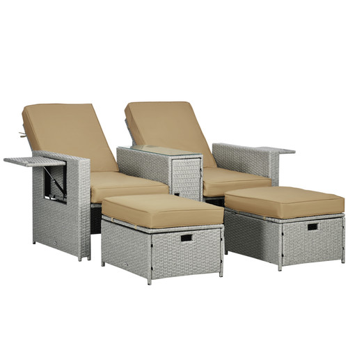 Level adjustable rattan sun - rattan,
