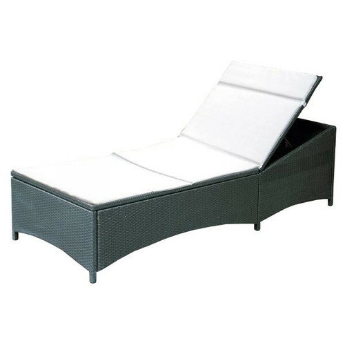 Poly rattan sun lounger - sun,