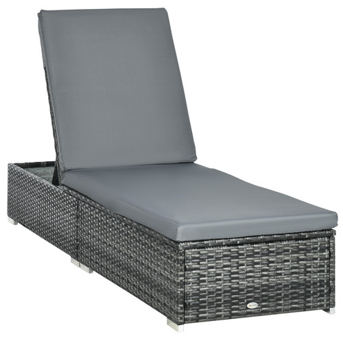 Rattan garden sun lounger - garden,