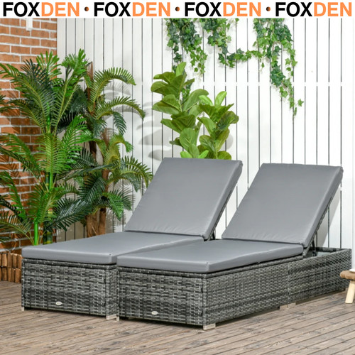 Set rattan sun loungers - set,