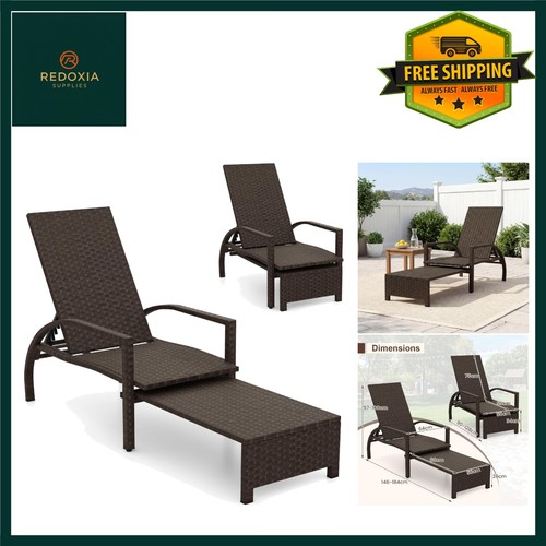 Rattan sun lounger adjustable - lounger,