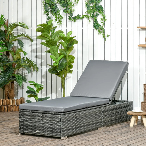 Patio rattan sun lounger - sun,