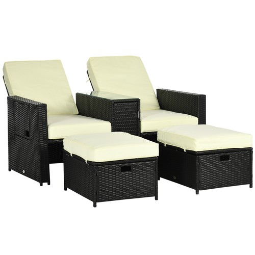 Outsunny 5pc rattan sun - outsunny,