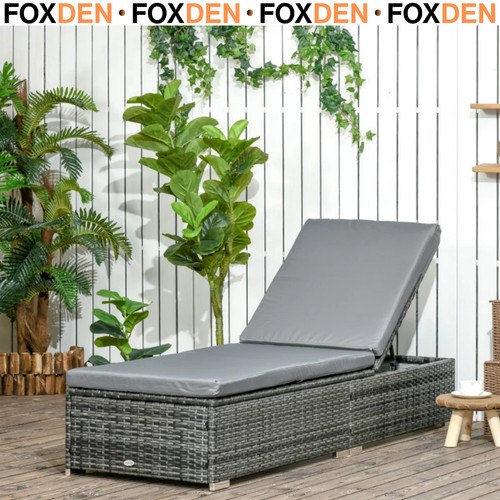 Adjustable rattan patio chaise - patio,