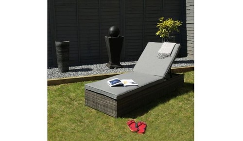 Rattan sun lounger - grade, b