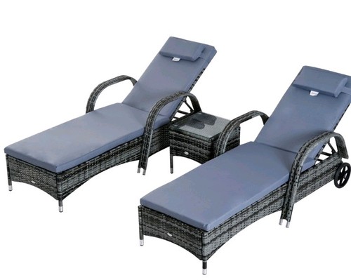 Outsunny pieces rattan sun - outsunny, 3