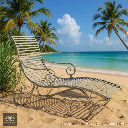 Garden sun lounger distressed - sun,