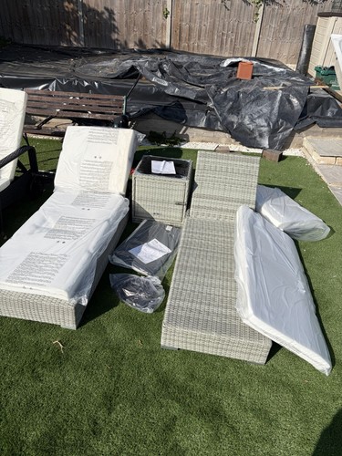 Rattan sun lounger - 2, set
